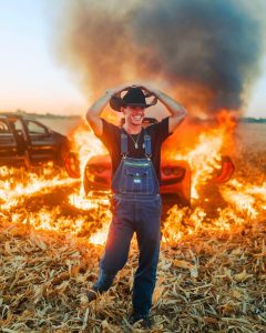 WhistlinDiesel YouTuber burns his new Ferrari